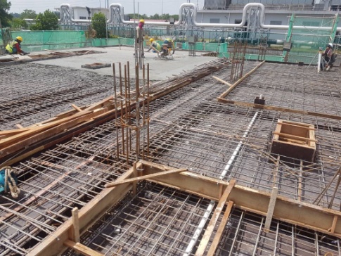 MRT viaduct rail track installation